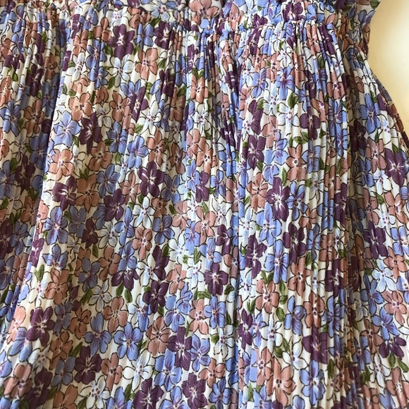 Vintage 80s mod floral pleated dress 💐 - Picture 5 of 6
